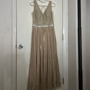Elegant Cream Evening Gown